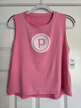 Pure Barre Pink Sleeveless Logo Tank